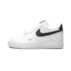 Air Force 1 Low '07 Essential White Black Gold Mini Swoosh - Sneaker basket homme femme - 1