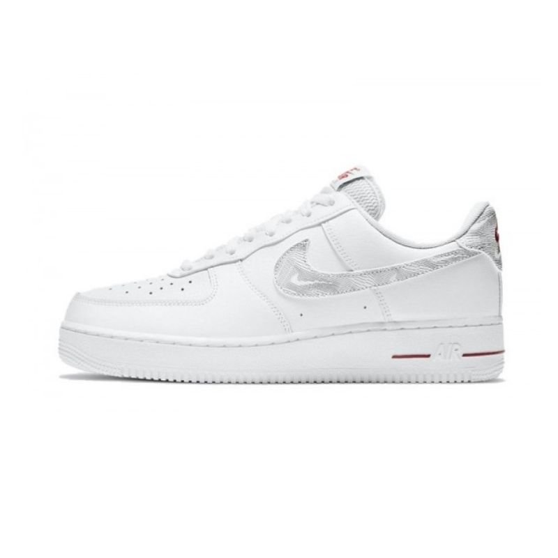 Air Force 1 Low Topography Pack White University Red - Sneaker basket homme femme - 1