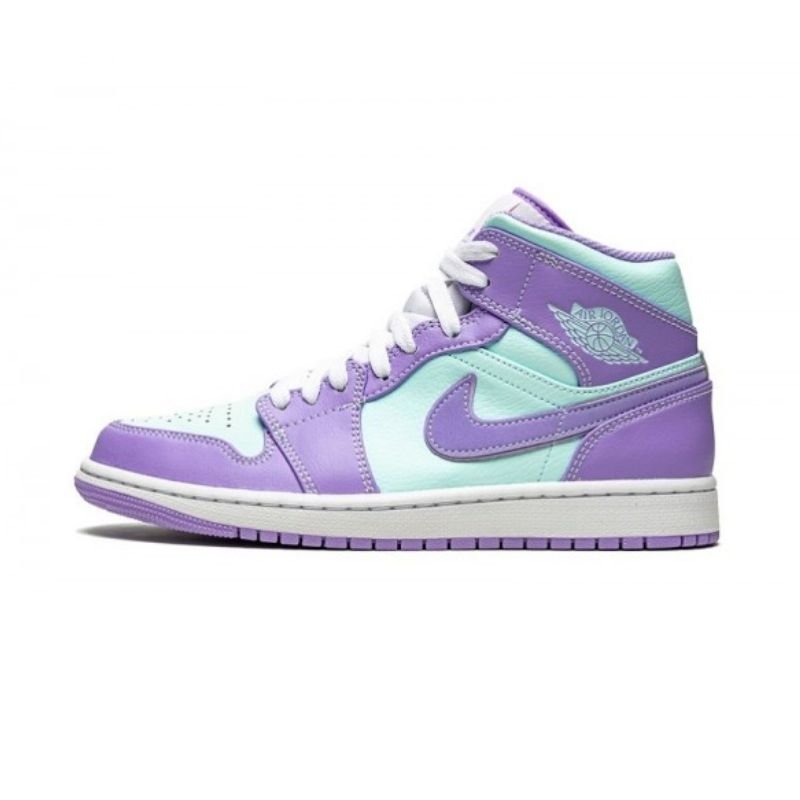 Air Jordan 1 Mid Purple Aqua - Sneaker basket homme femme - 1