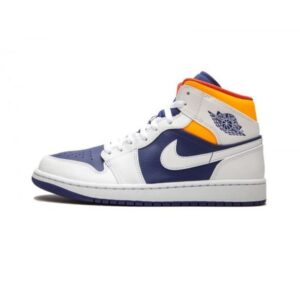Air Jordan 1 Mid Royal Blue Laser Orange - Sneaker basket homme femme - 1